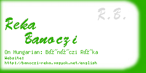 reka banoczi business card